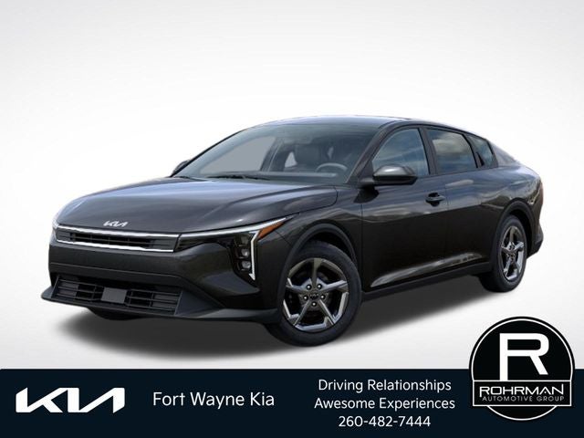 2026 Kia K4 LXS in Interstellar Gray — front three-quarter view