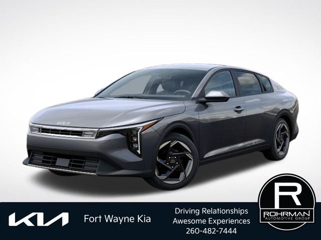 2026 Kia K4 EX in Steel Gray — front three-quarter view