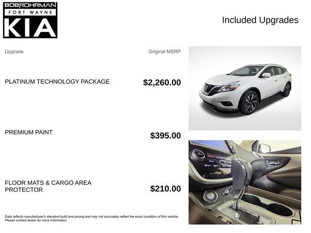 2015 Nissan Murano — interior view