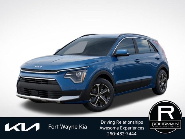 2026 Kia Niro EX in Mineral Blue — front three-quarter view