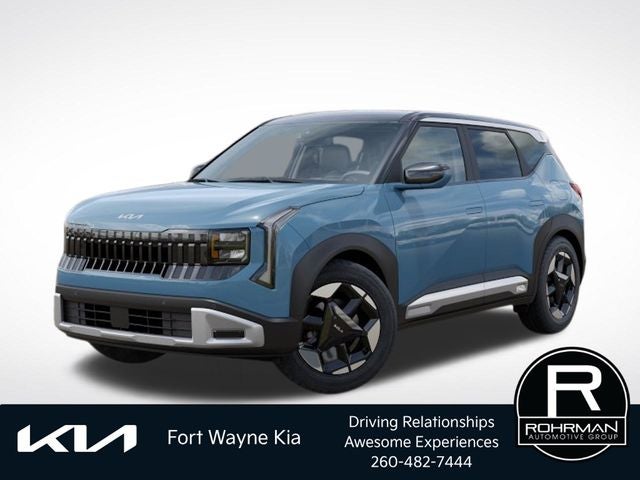 2027 Kia Seltos S in Frost Blue — front three-quarter view